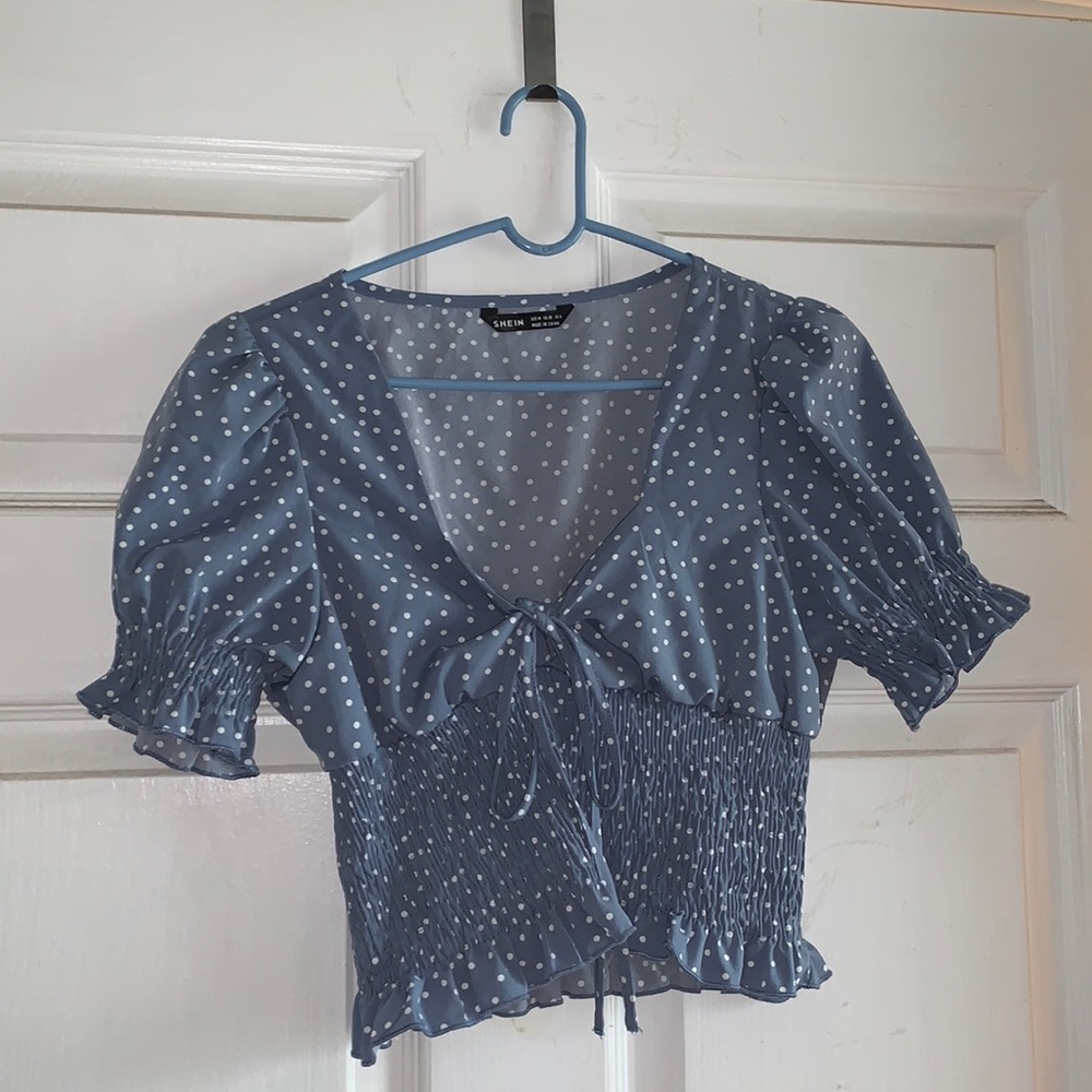 ⭐️Blue Shein Babydoll Top